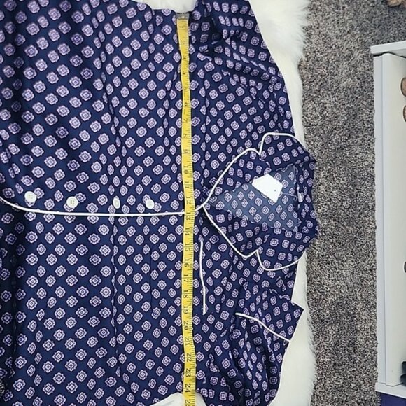 J. Crew Factory Navy Blue Print Pajama Top NWT - Picture 10 of 12